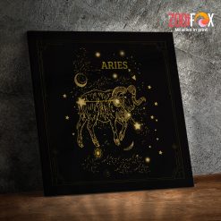 special Aries Gold Canvas zodiac gifts and collectibles– ARIES0015