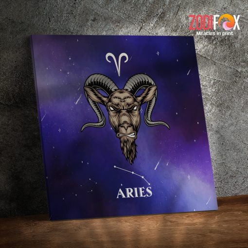 nice Aries Art Symbol Canvas birthday zodiac presents for astrology lovers– ARIES0019