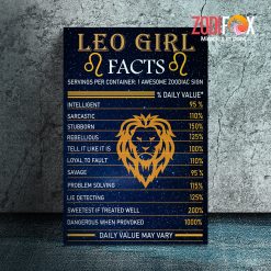 Leo Girl Facts Canvas - LEO0002-2-1-1