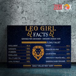 Leo Girl Facts Canvas - LEO0002-2-4-1 wall art decor