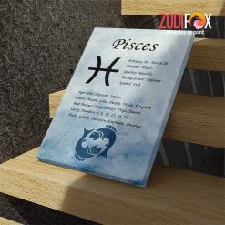 funny Pisces Violet Canvas birthday zodiac gifts for horoscope and astrology lovers – PISCES0010