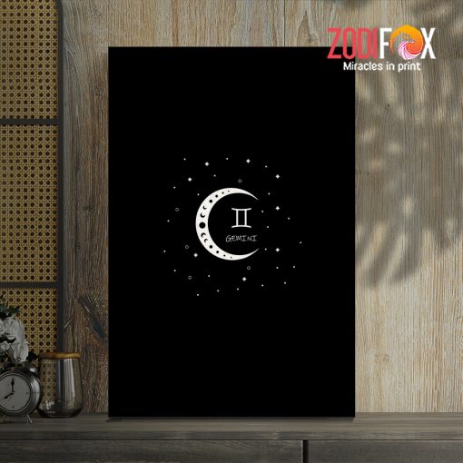 personalised Gemini Symbol Canvas birthday zodiac sign gifts for horoscope and astrology lovers – GEMINI0012