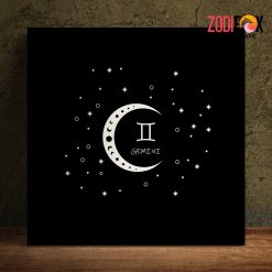 personalised Gemini Symbol Canvas birthday zodiac sign presents for astrology lovers – GEMINI0012