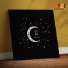 personalised Gemini Symbol Canvas birthday zodiac sign presents for horoscope and astrology lovers – GEMINI0012