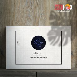 interested Gemini Constellation Canvas zodiac gifts for horoscope and astrology lovers– GEMINI0013
