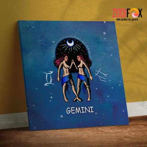lovely Gemini Night Sky Canvas birthday zodiac presents for astrology lovers – GEMINI0016