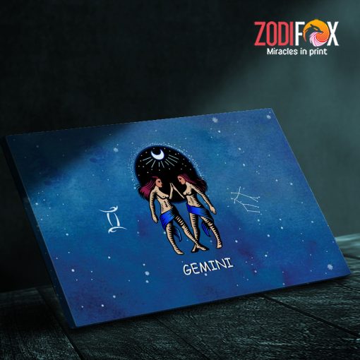 lovely Gemini Night Sky Canvas birthday zodiac gifts for horoscope and astrology lovers – GEMINI0016