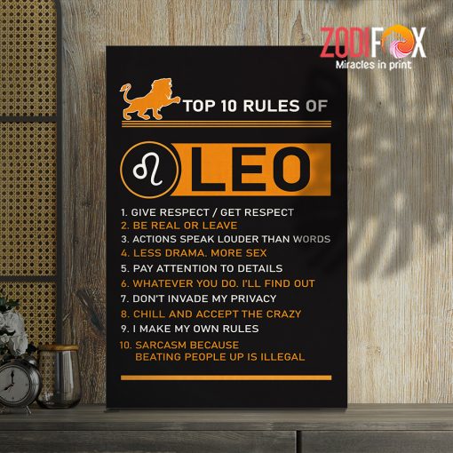 lively Leo Rule Canvas astrology lover gifts – LEO0018