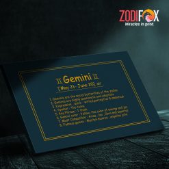 pretty Gemini Zodiac Sign Canvas astrology lover presents – GEMINI0019