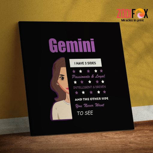awesome Gemini Loyal Canvas birthday zodiac sign presents for horoscope and astrology lovers – GEMINI0020
