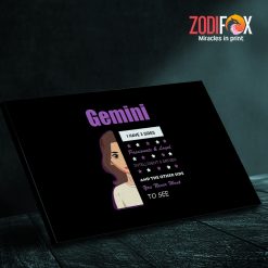 awesome Gemini Loyal Canvas zodiac inspired gifts – GEMINI0020