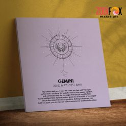 funny Gemini Shine Canvas birthday zodiac presents for astrology lovers – GEMINI0021