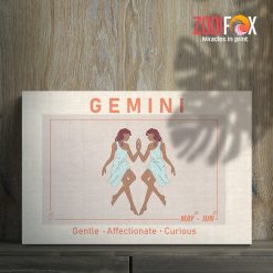 funny Gemini Gentle Canvas birthday zodiac sign gifts for horoscope and astrology lovers – GEMINI0023