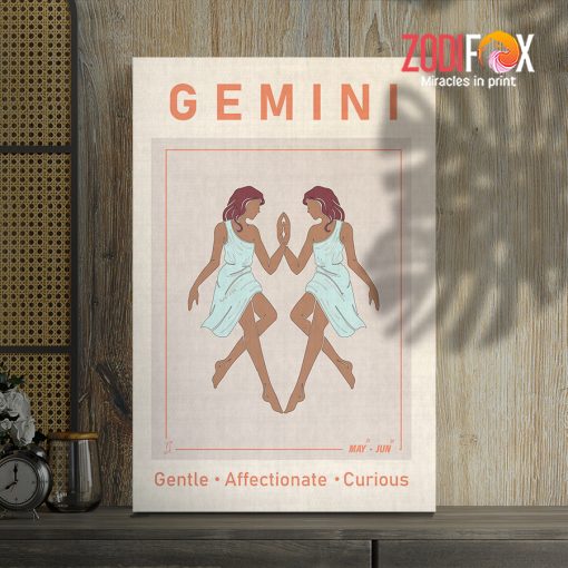 funny Gemini Gentle Canvas zodiac related gifts – GEMINI0023