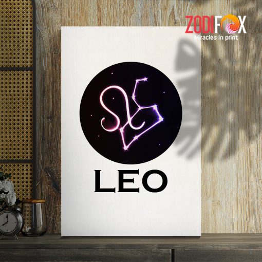 awesome Leo Symbol Canvas zodiac sign gifts for horoscope and astrology lovers – LEO0039