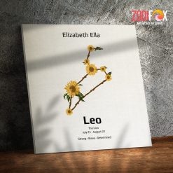 nice Leo Sunflower Canvas birthday zodiac sign presents for horoscope and astrology lovers – LEO0040