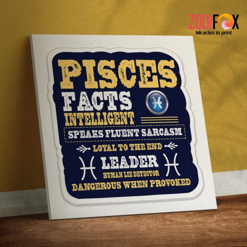 cool Pisces Leader Canvas zodiac gifts for horoscope and astrology lovers – PISCES0005