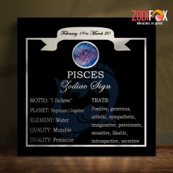interested Pisces Likable Canvas sign gifts – PISCES0009