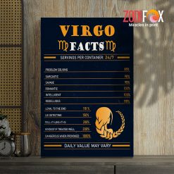 various Virgo Facts Canvas zodiac sign presents for horoscope lovers – VIRGO0001