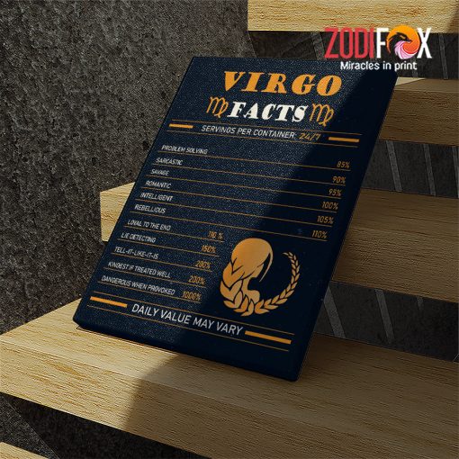 fabulous Virgo Facts Canvas astrology horoscope zodiac gifts for man and woman – VIRGO0001