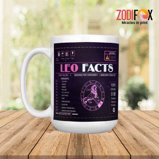 lovely Leo Facts Mug zodiac sign gifts for horoscope and astrology lovers – LEO-M0001