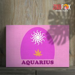 novelty Aquarius Sun Canvas zodiac sign presents for astrology lovers– AQUARIUS0010