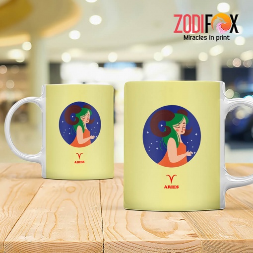 lively Aries Girl Mug birthday zodiac sign presents for horoscope and astrology lovers – ARIES-M0010