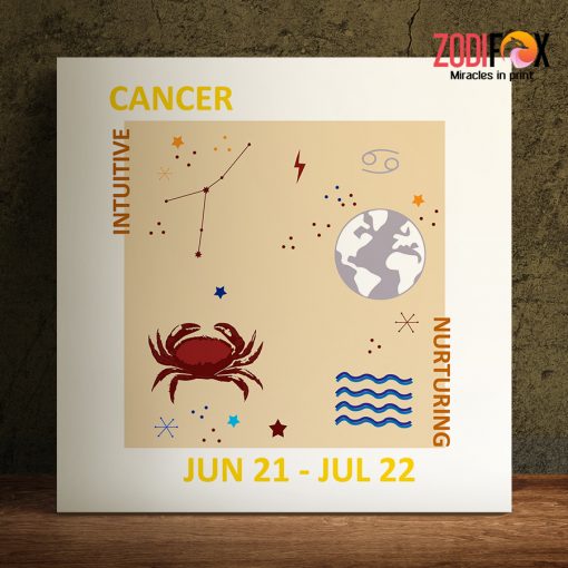 pretty Cancer Intutive Canvas birthday zodiac presents for horoscope and astrology lovers– CANCER0013