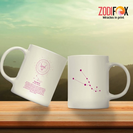 personality Taurus Pink Mug zodiac sign gifts for horoscope and astrology lovers – TAURUS-M0013