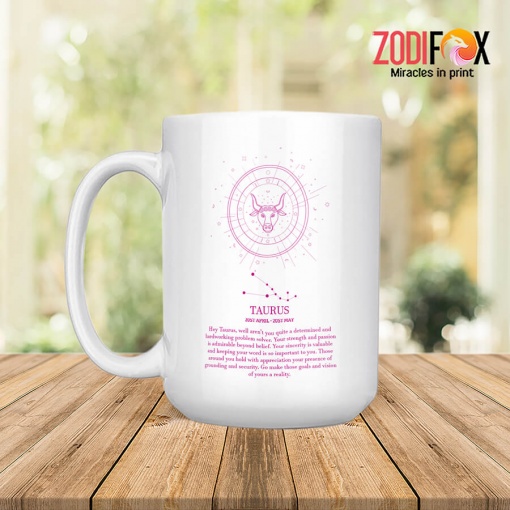 lovely Taurus Pink Mug zodiac sign gifts for horoscope and astrology lovers – TAURUS-M0013