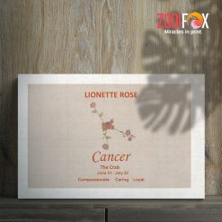 wonderful Cancer Caring Canvas birthday zodiac gifts for horoscope and astrology lovers– CANCER0014