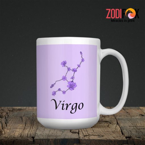 cool Virgo Flower Mug birthday zodiac sign gifts for horoscope and astrology lovers – VIRGO-M0015