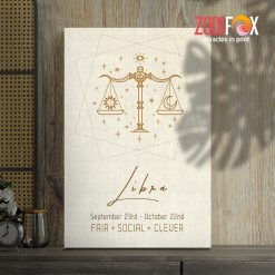 interested Libra Clever Canvas zodiac sign presents for horoscope and astrology lovers – LIBRA0016