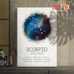 wonderful Scorpio Intuitive Canvas birthday zodiac gifts for astrology lovers – SCORPIO0017