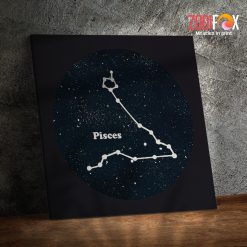 beautiful Pisces Constellation Canvas astrology horoscope zodiac gifts for man and woman – PISCES0017