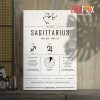 dramatic Sagittarrius Horoscope Canvas zodiac sign presents for horoscope and astrology lovers – SAGITTARIUS0017