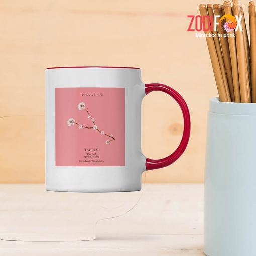 exciting Taurus Flower Mug zodiac gifts for astrology lovers – TAURUS-M0018