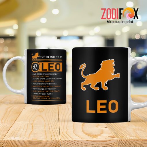 nice Leo Art Mug birthday zodiac sign presents for horoscope and astrology lovers – LEO-M0018