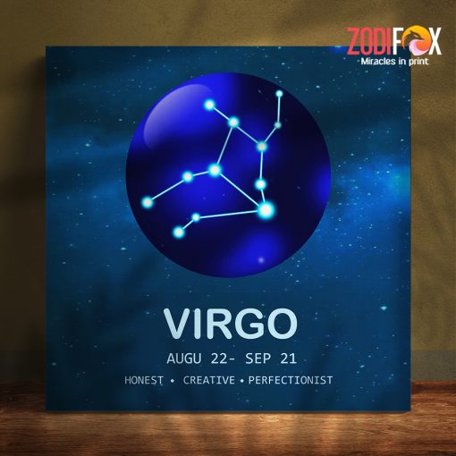 dramatic Virgo Honest Canvas birthday zodiac sign presents for horoscope and astrology lovers – VIRGO0002