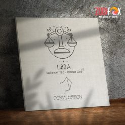 pretty Libra Zodiac Canvas zodiac sign presents for horoscope lovers – LIBRA0021
