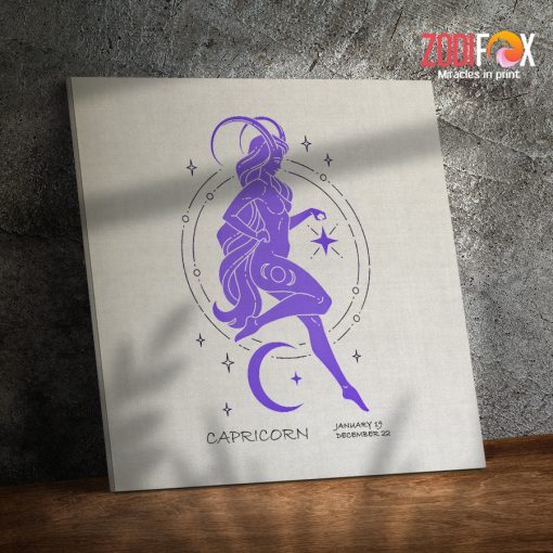 interested Capricorn Woman Canvas zodiac sign presents – CAPRICORN0021