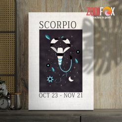 high quality Scorpio Graphic Canvas birthday zodiac sign gifts for horoscope and astrology lovers – SCORPIO0022