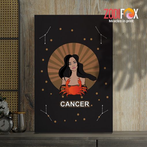 pretty Cancer Lady Canvas birthday zodiac sign presents for horoscope and astrology lovers– CANCER0023