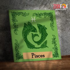 interested Pisces Natural Canvas zodiac gifts for horoscope and astrology lovers – PISCES0024