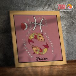 unique Pisces Colour Canvas zodiac sign presents for horoscope and astrology lovers – PISCES0028