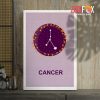 favorite Cancer Purple Canvas zodiac presents for astrology lovers– CANCER0029