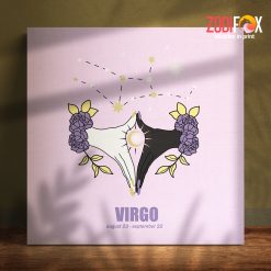 cool Virgo Flower Canvas zodiac sign gifts for astrology lovers – VIRGO0003