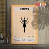 lively Cancer Tenacious Canvas zodiac sign presents for horoscope and astrology lovers– CANCER0003