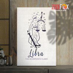 funny Libra Claws Canvas zodiac sign presents for horoscope and astrology lovers – LIBRA0034