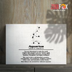 latest Aquarius Generous Canvas birthday zodiac gifts for horoscope and astrology lovers– AQUARIUS0034